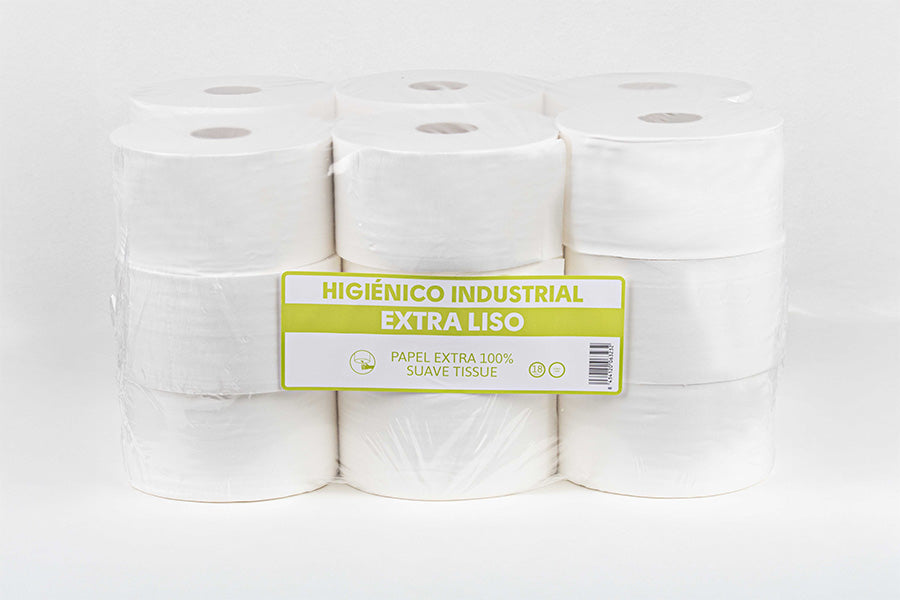 Higiénico Industrial Extra Liso 400gr, 18uds