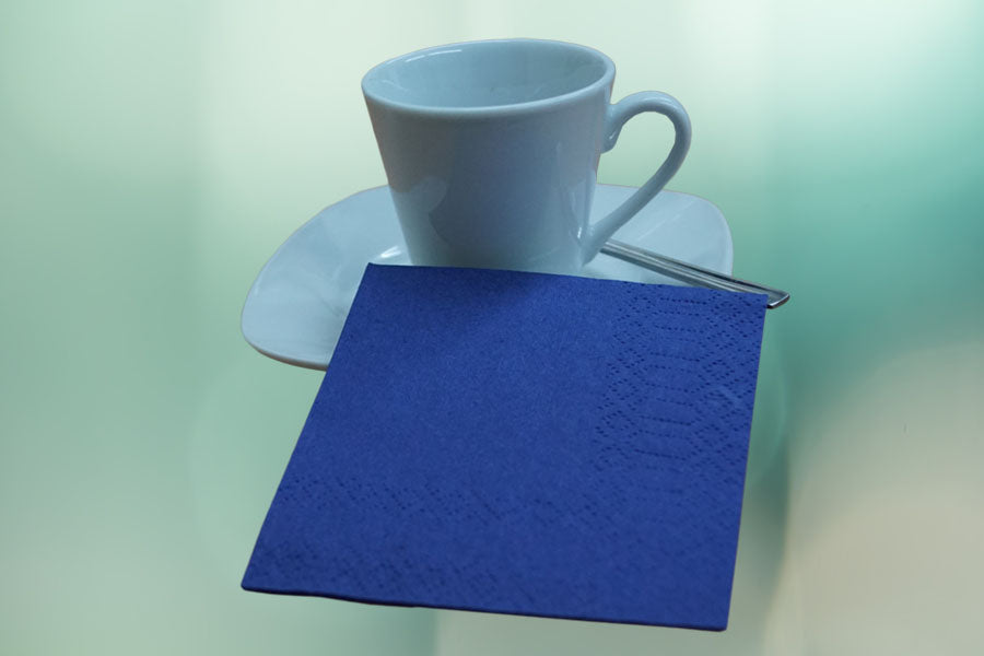 Servilletas 20x20cm Azul Cenefa, 100uds 60pq