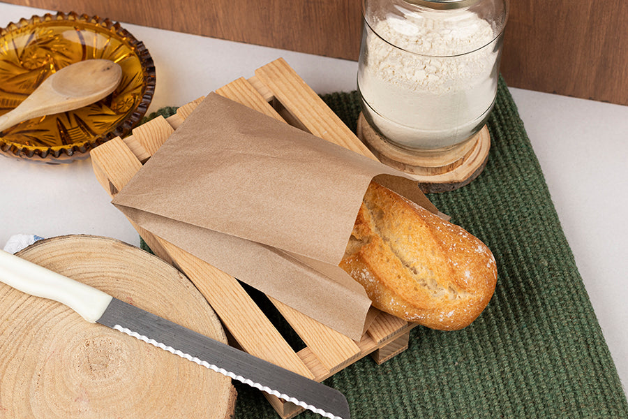 Paper Bag 12+6x20cm 35gr. Kraft Standard 1,000 units.