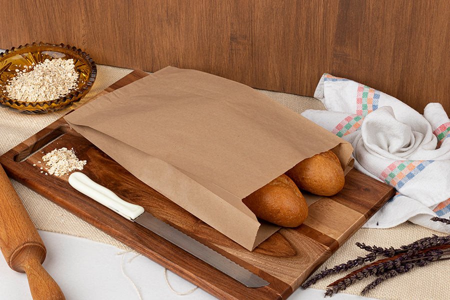 Bolsa Papel 18+7x32cm 40gr Kraft Estándar, 1.000uds