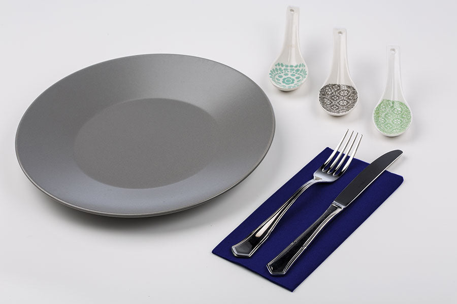 Servilleta Punta Punta 40x40cm Pleg. 1/8 Azul, 1.200uds