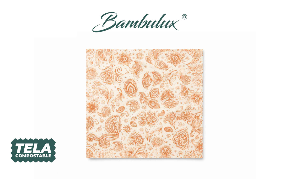 Servilleta Bambulux 40x40cm Deco. Yakarta Terra, 480uds