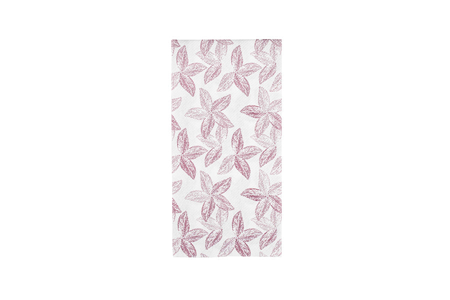 Servilleta Air Soft 40x40cm Pleg. 1/8 Deco. Leaf Burdeos, 480uds
