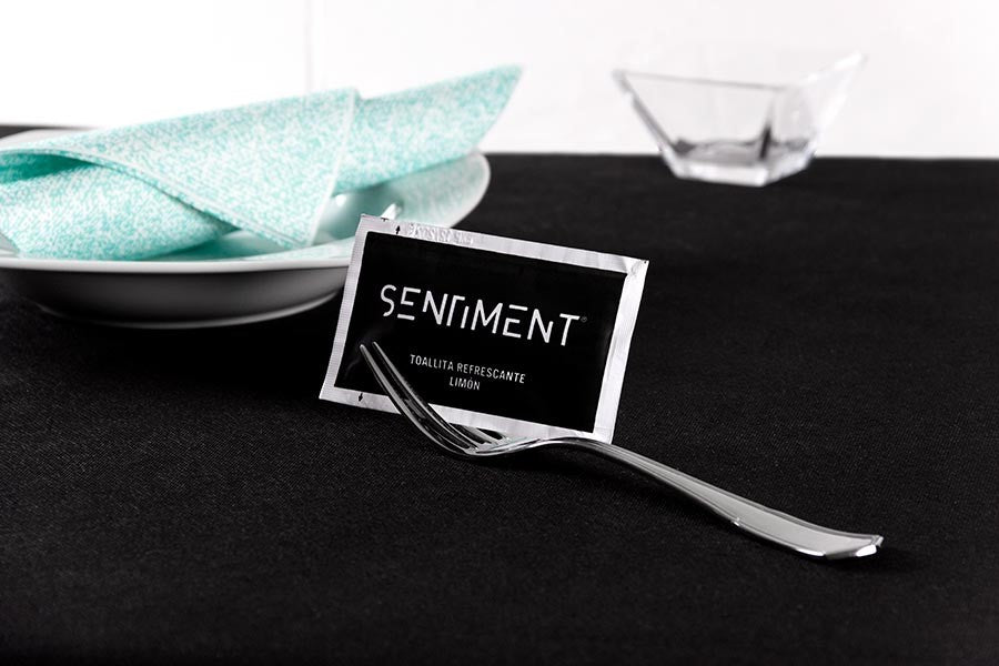 Toallitas perfumadas 6x10cm Sentiment, 1.000uds