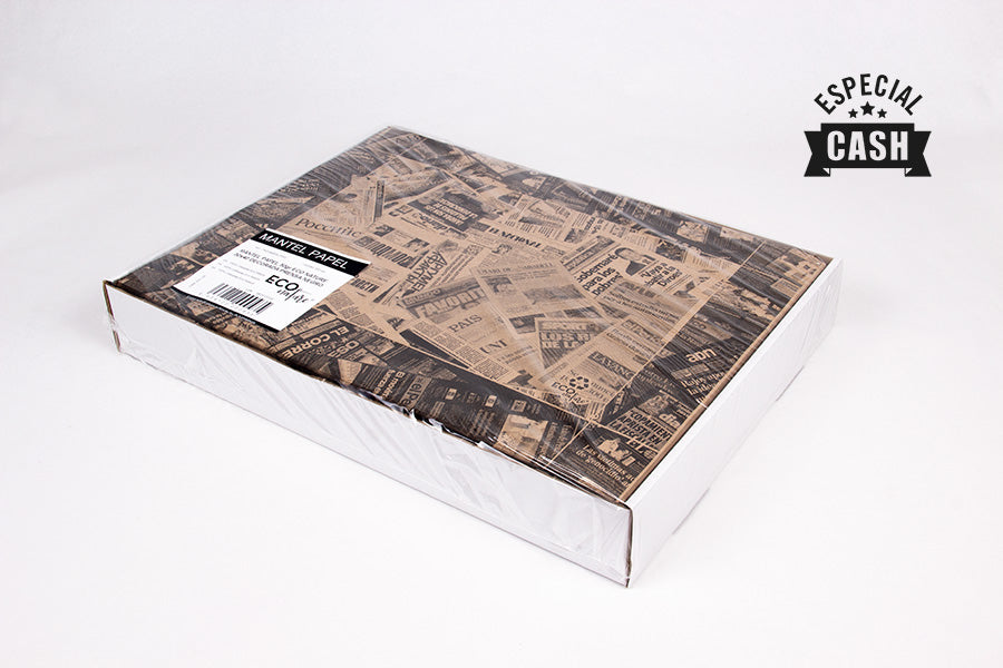 Mantel papel 30x40cm 50gr Eco Nature Deco. Prensa, Estuche de 500uds