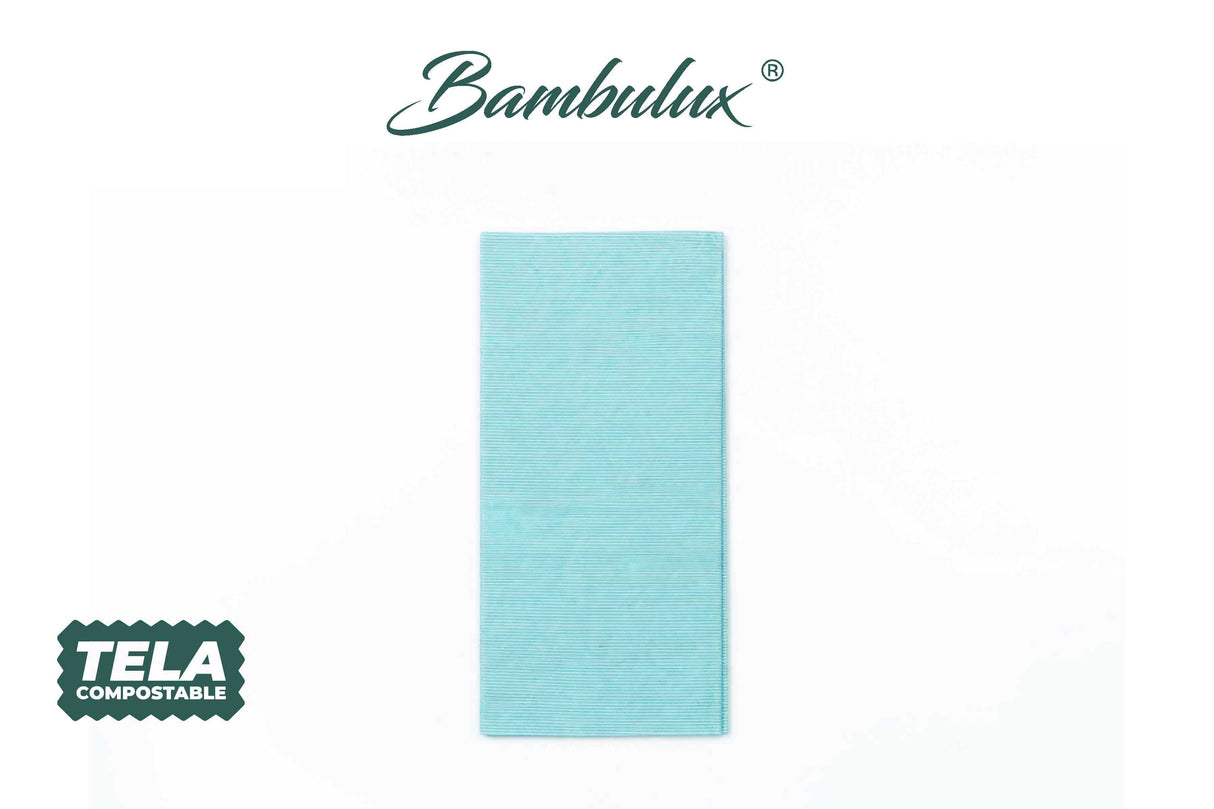 Servilleta Bambulux 48x48cm Pleg. 1/8 L Deco. Capri Agua Marina, 300uds