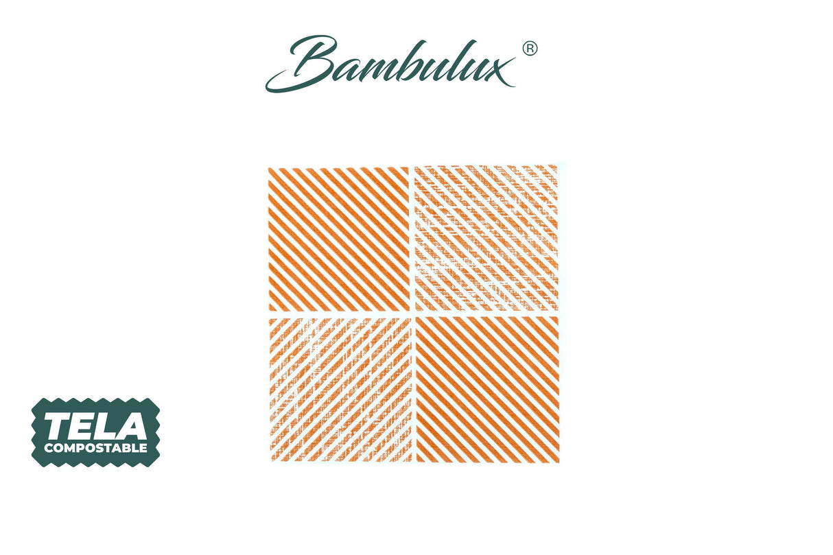 Servilleta Bambulux 40x40cm Deco. Diagonal Terra, 480uds