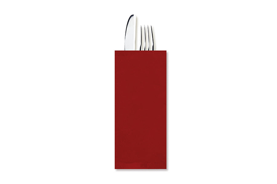Paper Envelope Cutlery Holder 11x25cm Bordeaux (With napkin) 800 units Bulk