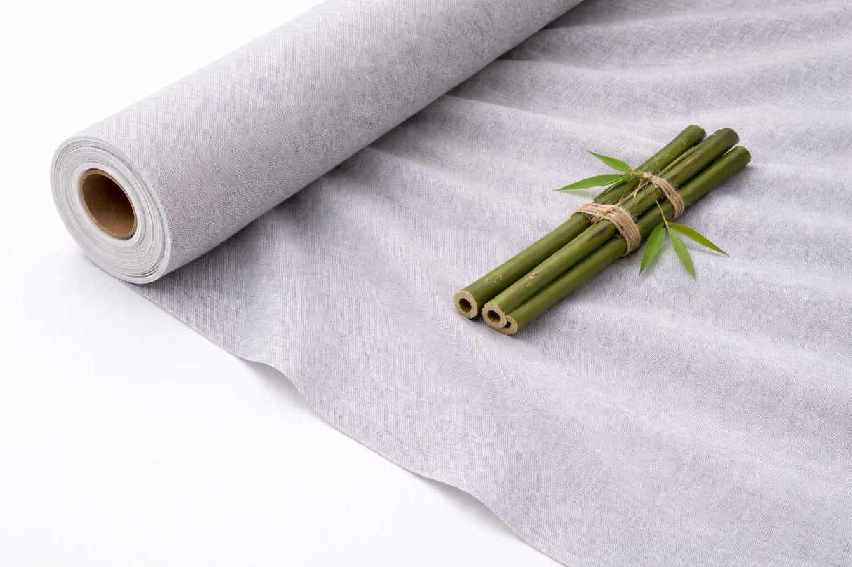 Rollo Mantel Bambulux 1x25m Blanco Deco. Capri Gris