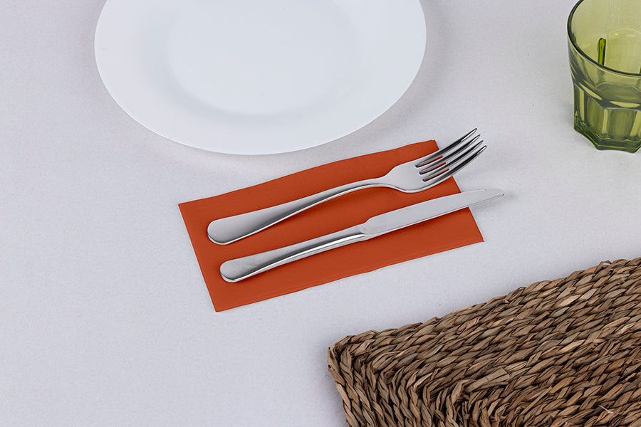 Servilletas Punta Punta 24x40cm Pleg. 1/6 Libro Naranja, 1.200uds