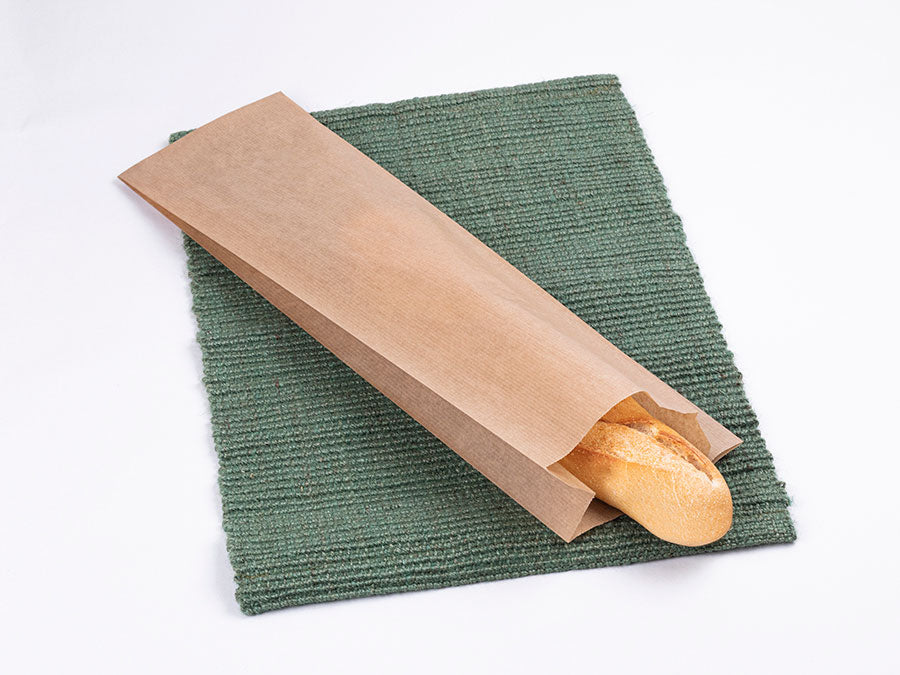 Bolsa Papel 14+7x50cm 40gr Kraft Verjurado, 1.000uds