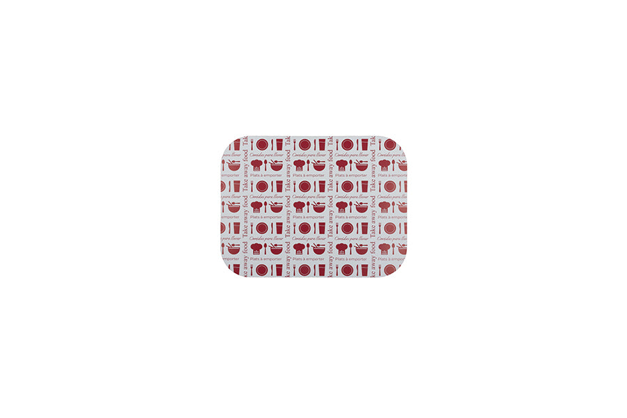 Tapa Envase Aluminio Rectangular 600ml, 1000uds