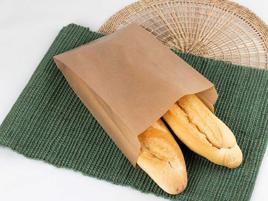 Bolsa Papel 18+7x32cm 40gr Kraft Verjurado, 1.000uds