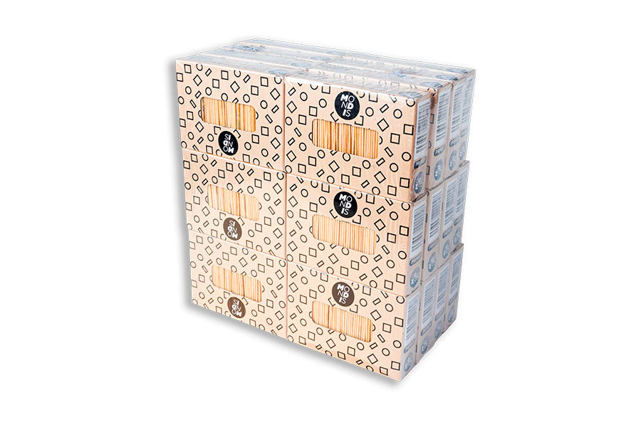 Palillo Redondo Madera Granel (24pq x 800uds)