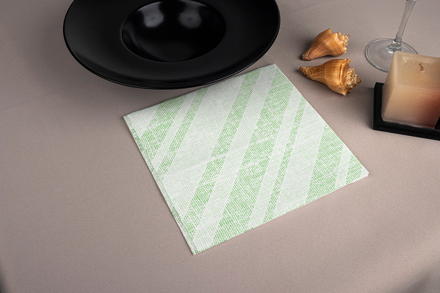 Servilleta Hidrosoft 40x40cm 50gr Deco. Marea Verde/Pistacho, 600uds