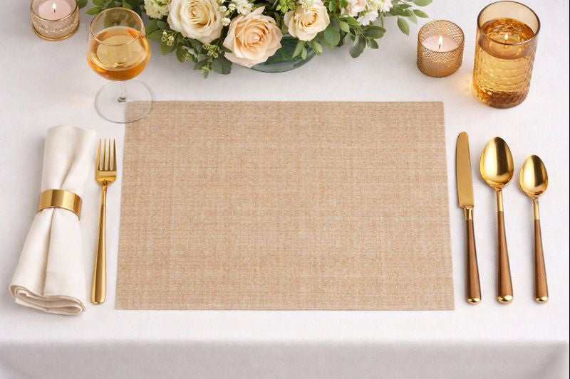 Mantel Cortado Bambulux 30x40cm Deco. Capri Melocotón, 250uds