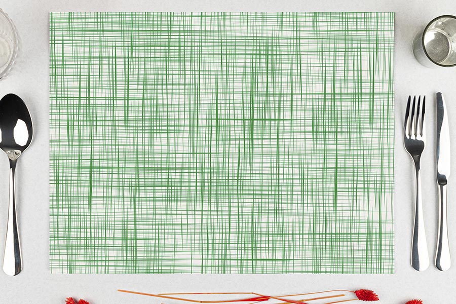 Mantel Papel 28x40,5cm 80gr Deco. Urban Verde Impresion Offset, 500uds