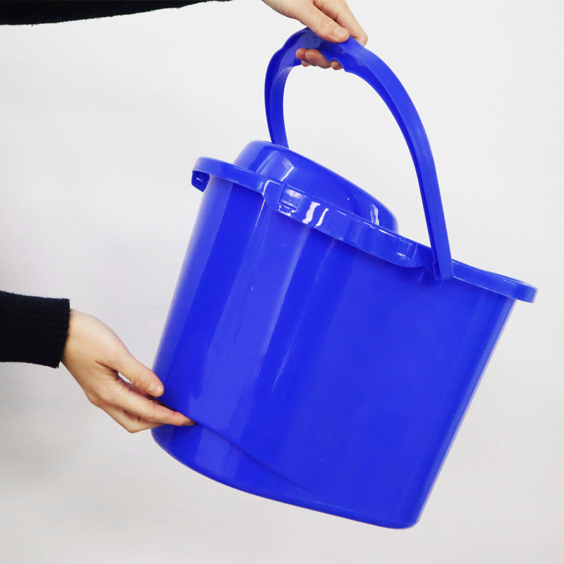 Cubo Jipp 15 L. Asa Plastico + Escurridor Azul