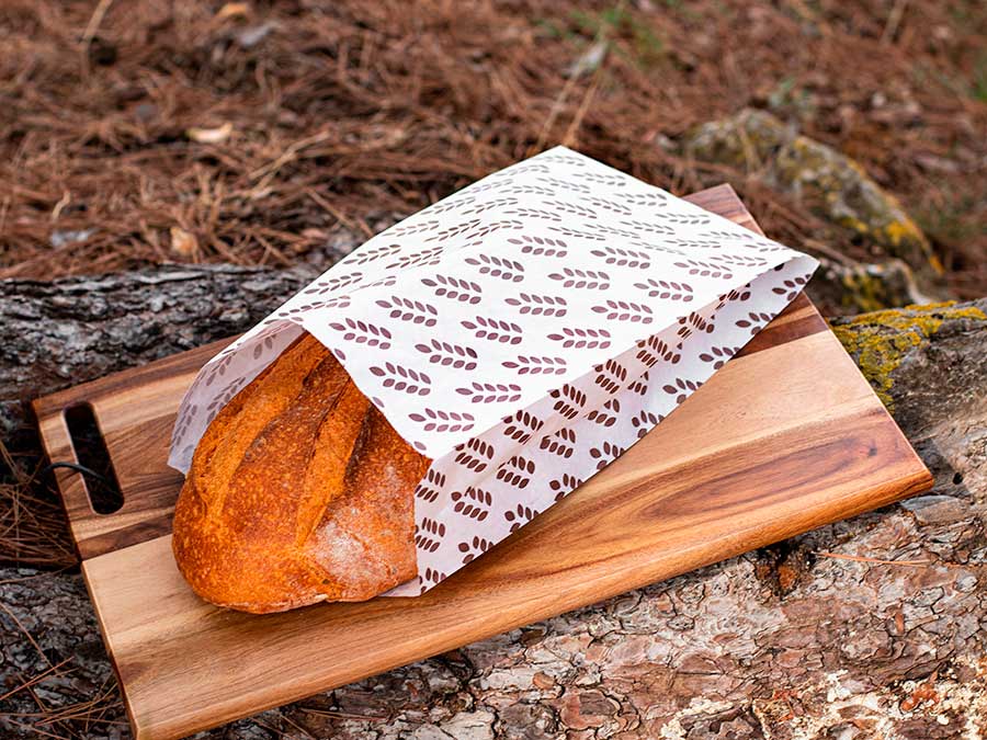 Paper Bags 18+7x32cm 40gr. White Deco. 1,000 pcs. with Spikes.