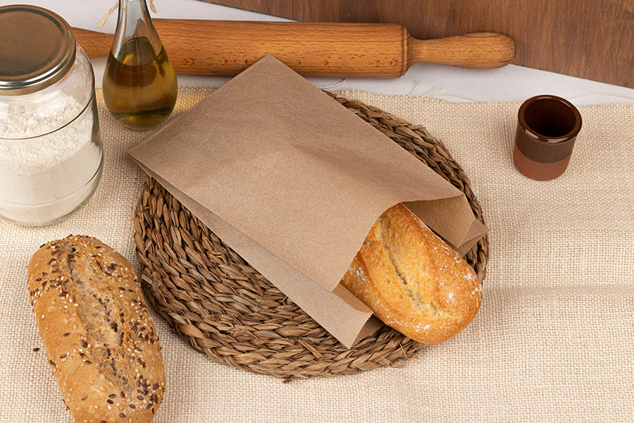 Bolsa Papel 14+7x24cm 35gr Kraft Estándar, 1.000uds