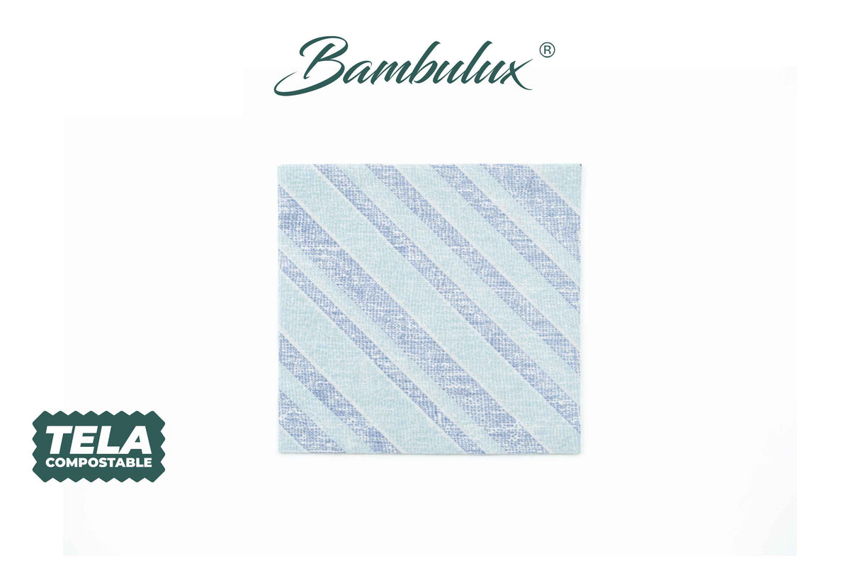 Servilleta Bambulux 40x40cm Deco. Marea Azul, 480uds
