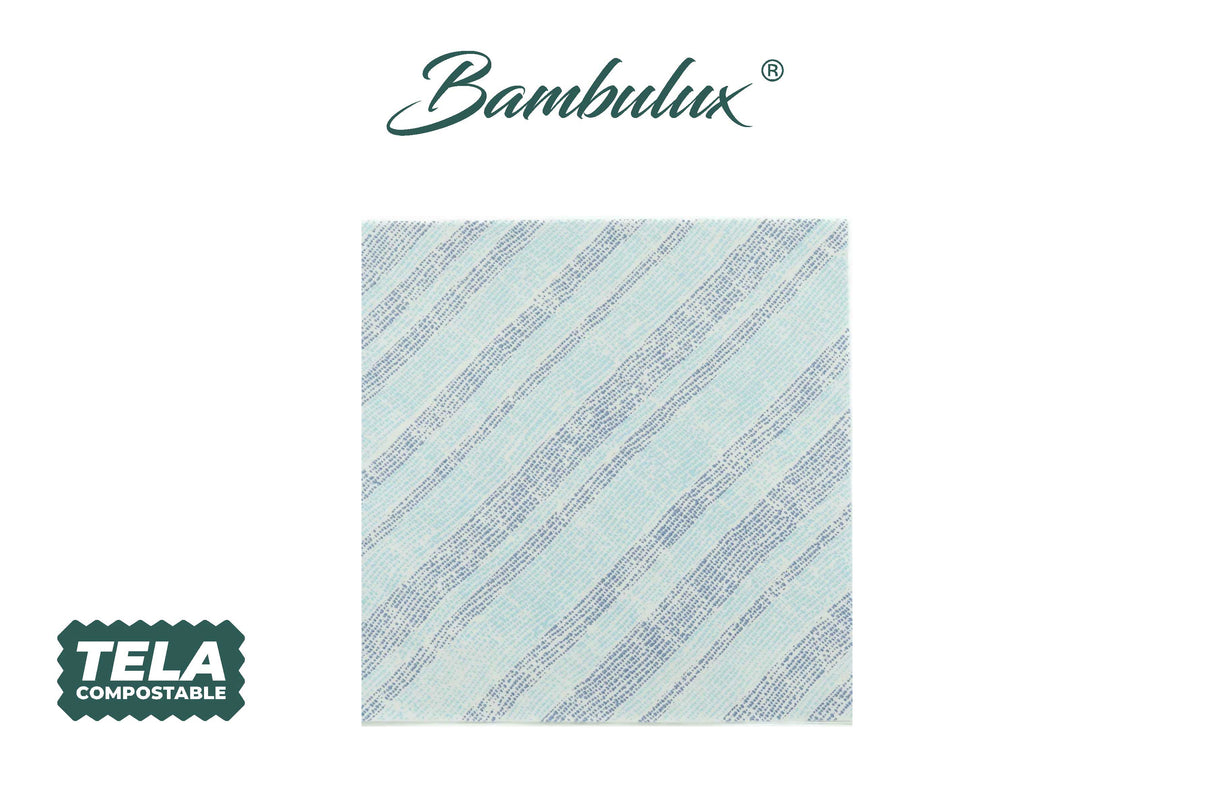 Serv. Bambulux 48x48cm 240 unités Déco. Marea Azul