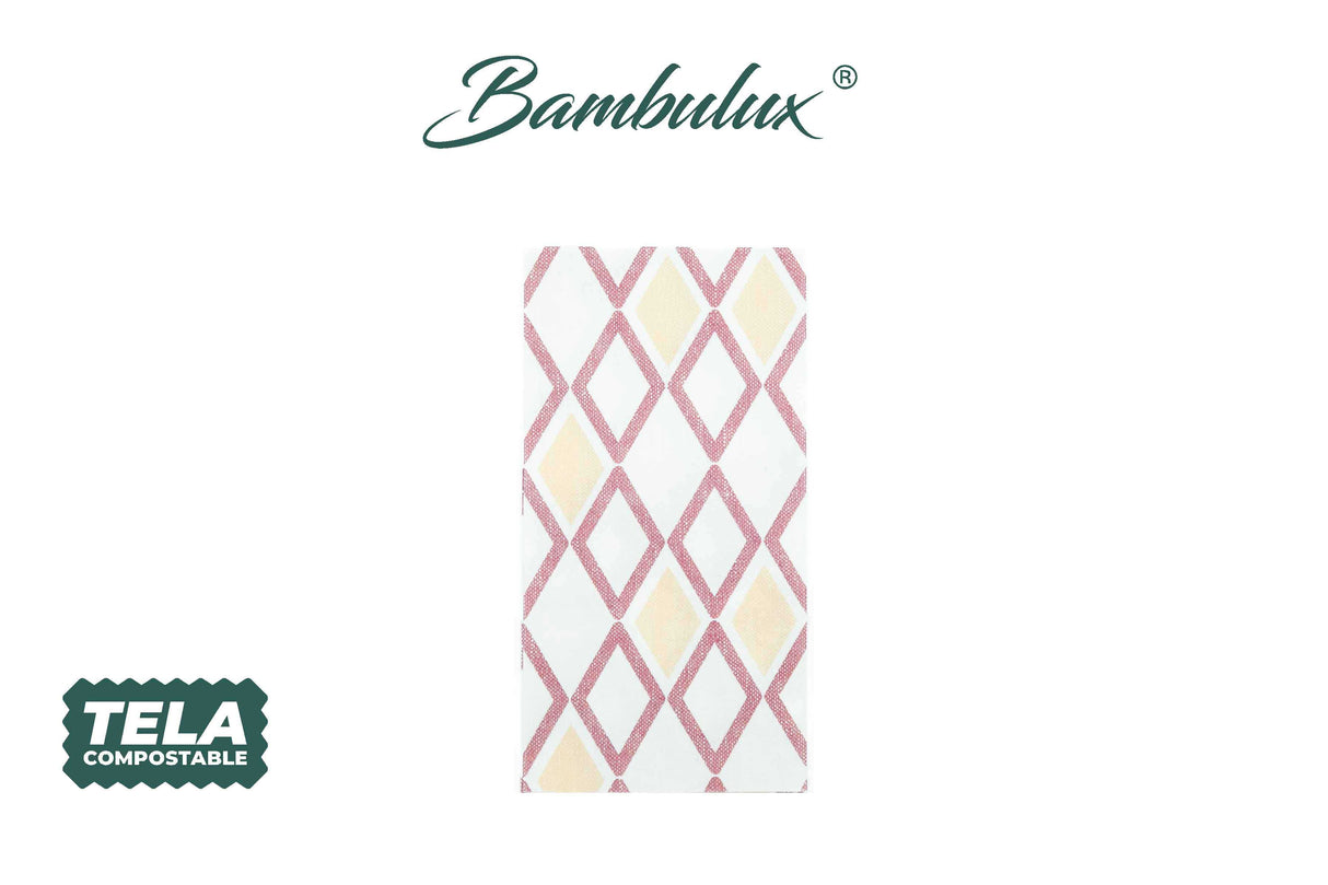 Servilleta Bambulux 48x48cm Pleg. 1/8 Deco. Tresmall Burdeos, 300uds