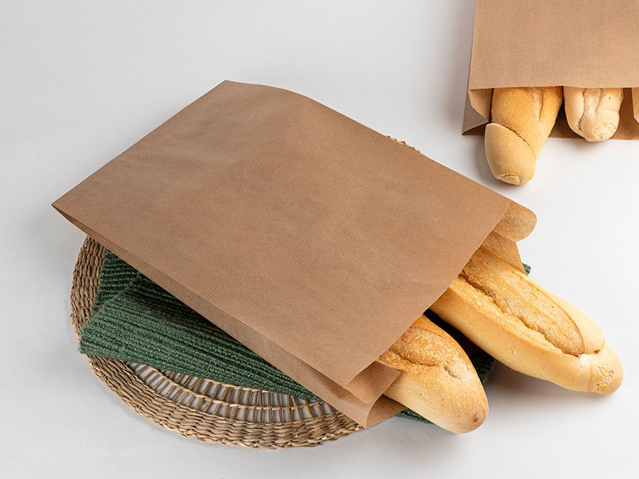 Bolsa Papel 30+9x58cm 40gr Kraft Verjurado, 1.000uds