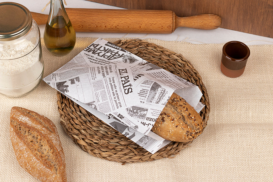 Paper Bags 14+7x24cm 40gr. White Deco. Press 1,000 units.