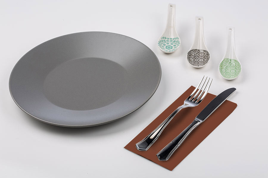 Servilleta PP 40x40 Pleg. 1/8 30ud 40pq. Chocolate