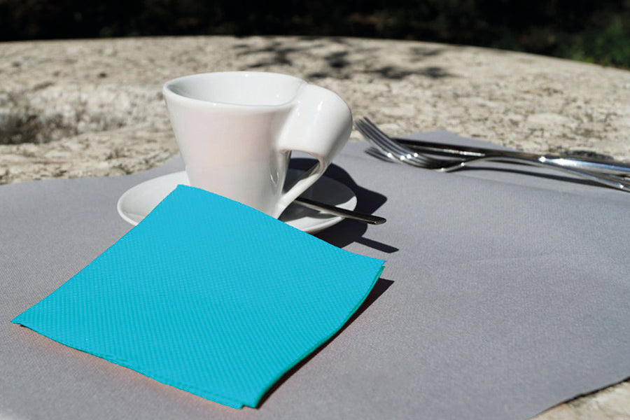 Servilletas Micropunto 20x20cm Turquesa, 100uds 24pq
