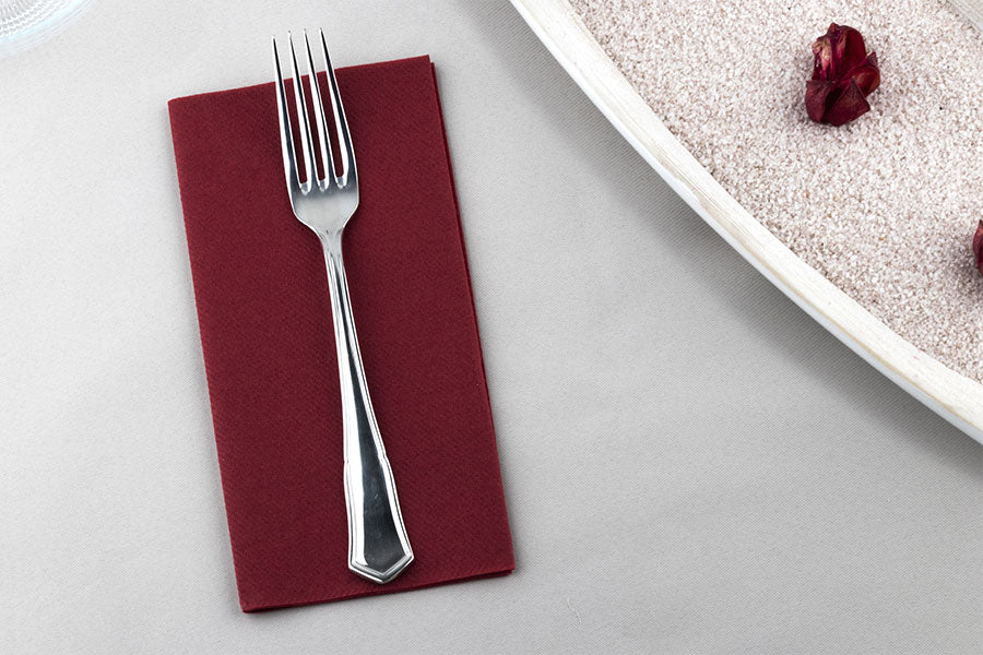 Servilleta Air Soft 30x40cm Pleg. 1/6 Burdeos, 600uds