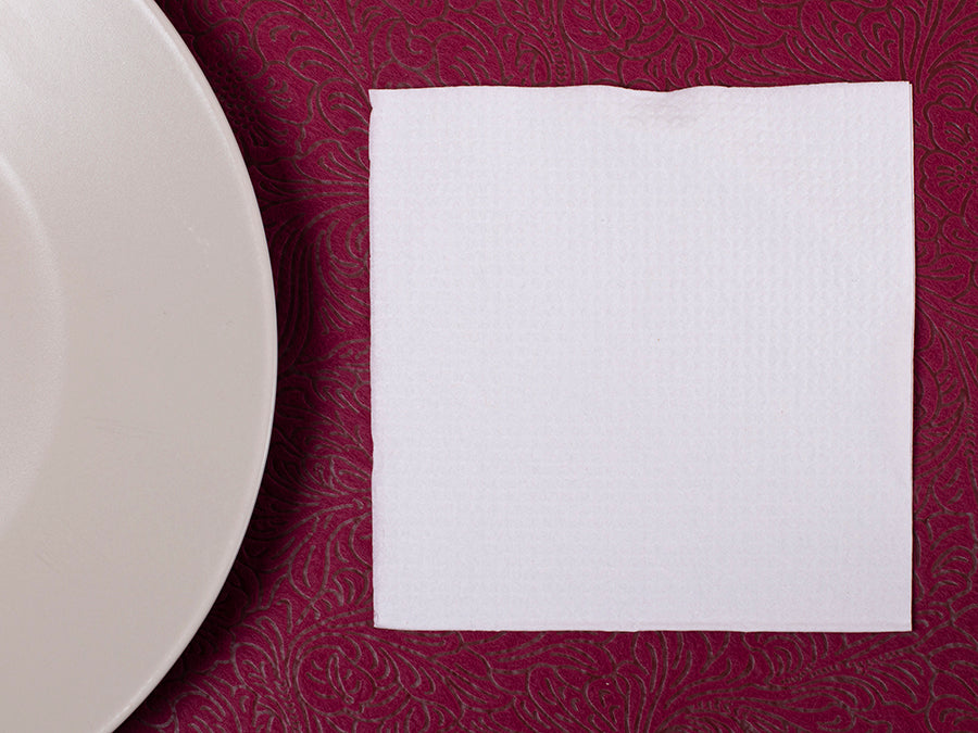 Servilleta 1 Capa 33x33cm Blanco, 2880uds