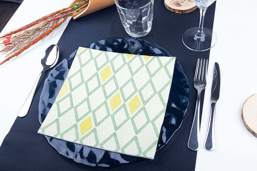 Servilleta Bambulux 48x48cm Deco. Tresmall Verde, 240uds