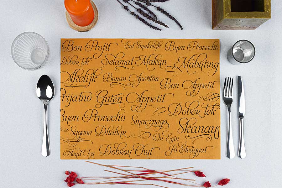 Mantel Cortado Startex 30x40cm Terracota Deco. Buen Provecho