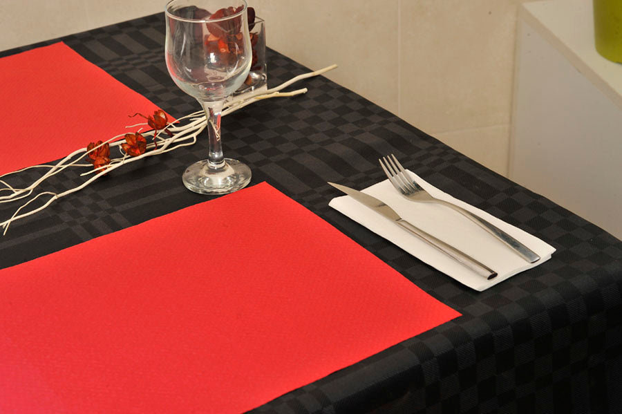 Mantel papel 35x50cm 40gr E Fondo Rojo, 1000uds