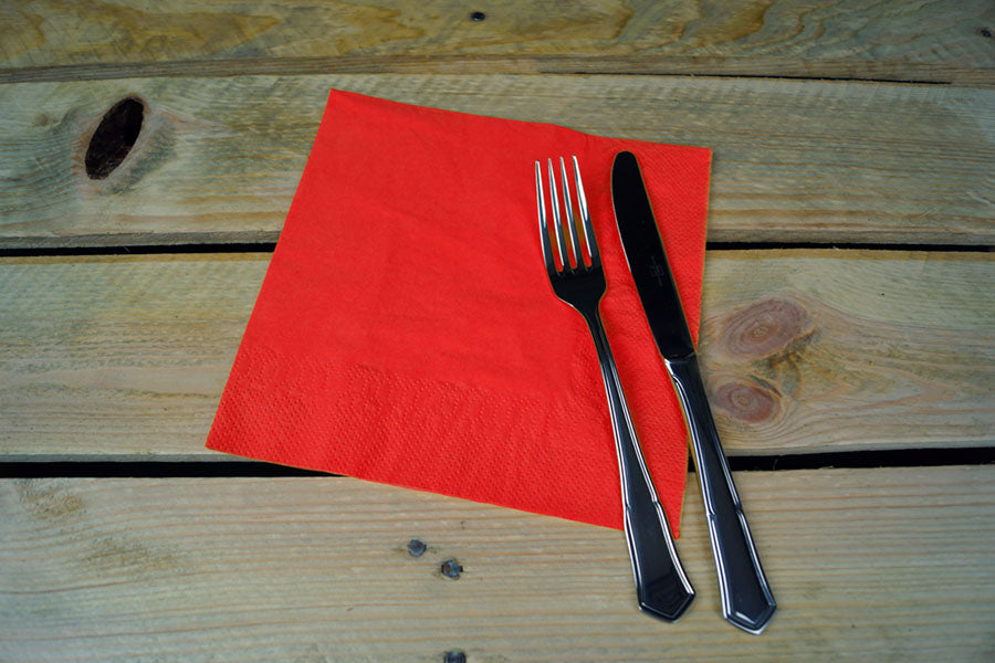 Servilleta 40x40cm Rojo 2 Capas, 50uds 24paq