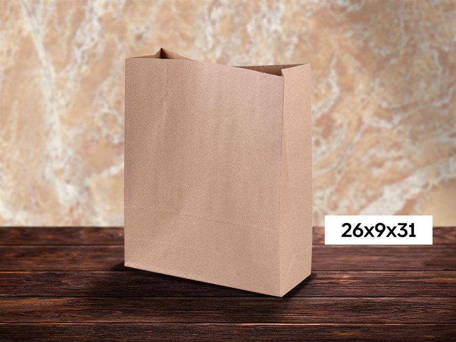 American Kraft Paper Bag 26x9x31cm 80gr 250u