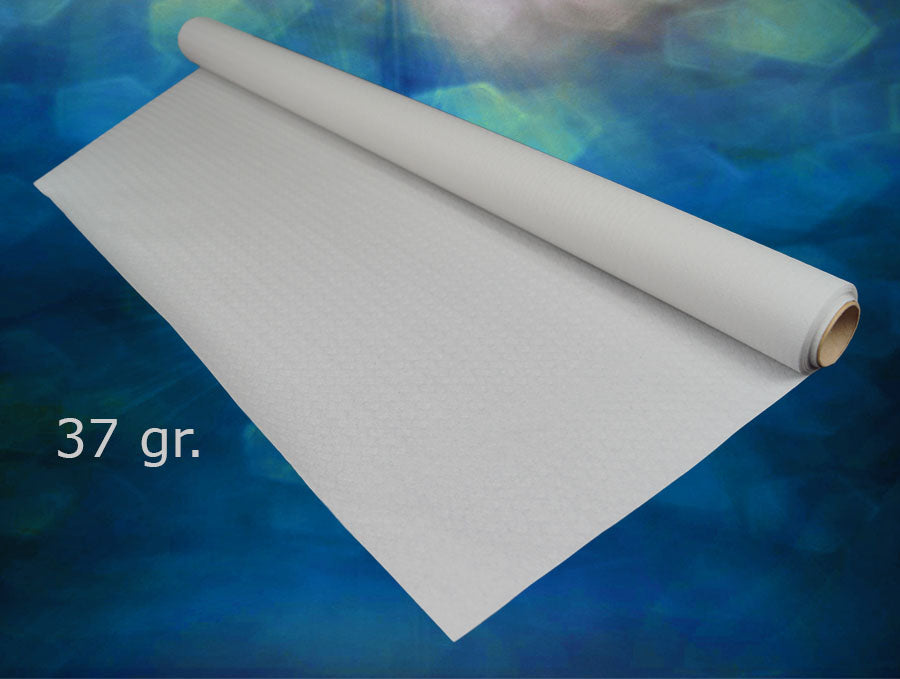 White paper tablecloth roll 1x100m 37gr.