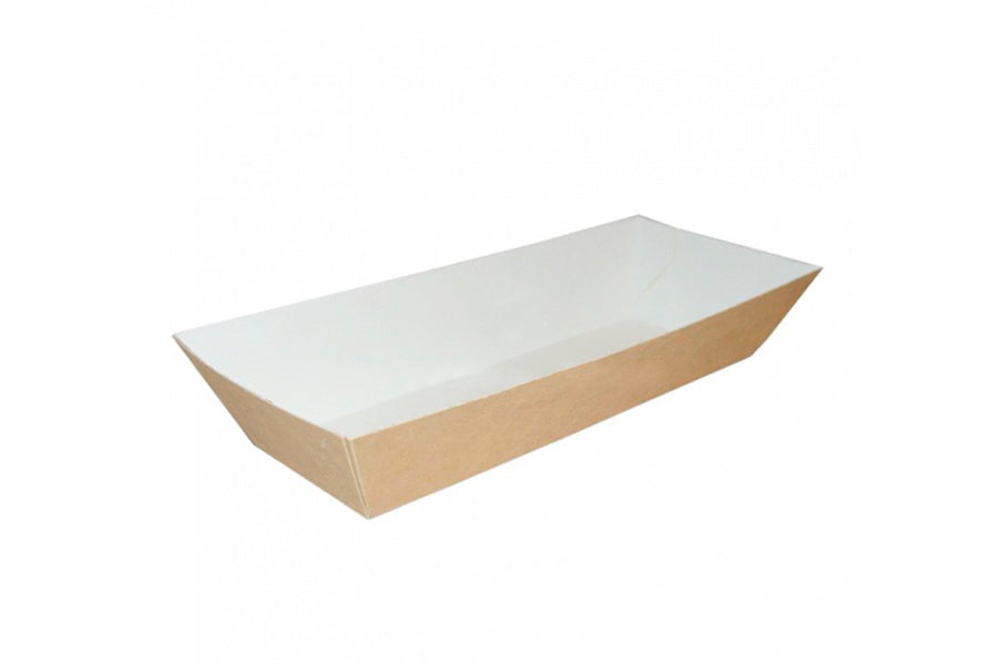 Bandeja Kraft Hot Dog 5.5x17x3.7cm, 50uds