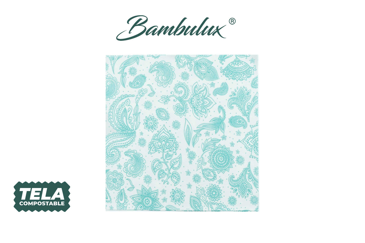 Servilleta Bambulux 48x48cm Deco. Yakarta Agua Marina, 240uds