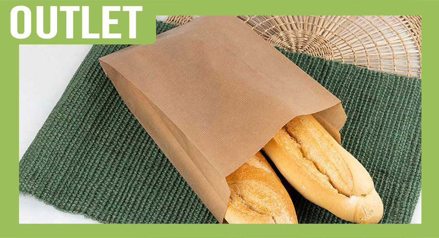 Bolsa Papel 18+6x37cm 40gr Kraft Verjurado, 1.000uds