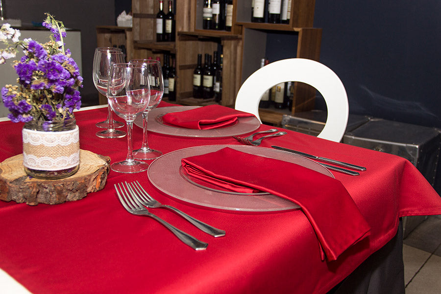 Mantel Tela Raso Satén 120x120cm Color (100% Poliéster)