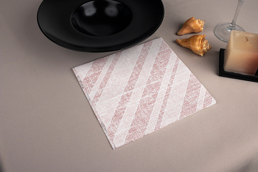 Servilleta Hidrosoft 40x40cm 50gr Deco. Marea Marron/Crema, 600uds