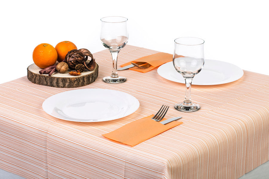 ; Mantel Air Soft 100x100 1/8 Deco Basic Naranja, 100uds.