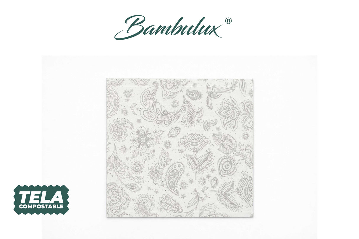 Servilleta Bambulux 48x48cm Deco. Yakarta Gris, 240uds