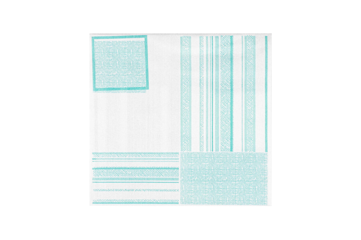 Servilleta Bambutex 40x40cm Deco. Campos Agua Marina, 600uds