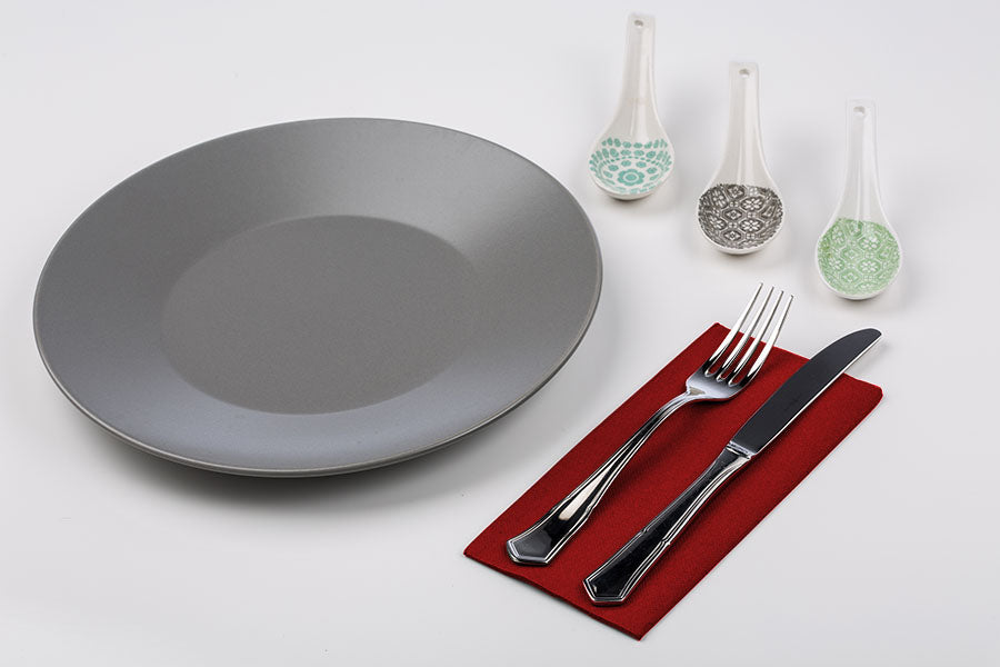 Servilleta Punta Punta 40x40cm Pleg. 1/8 Rojo, 1.200uds