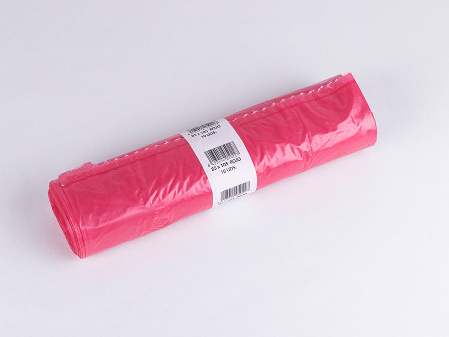 Bolsa Basura 85x105cm G-120 Rojo, 10uds 30 rollos