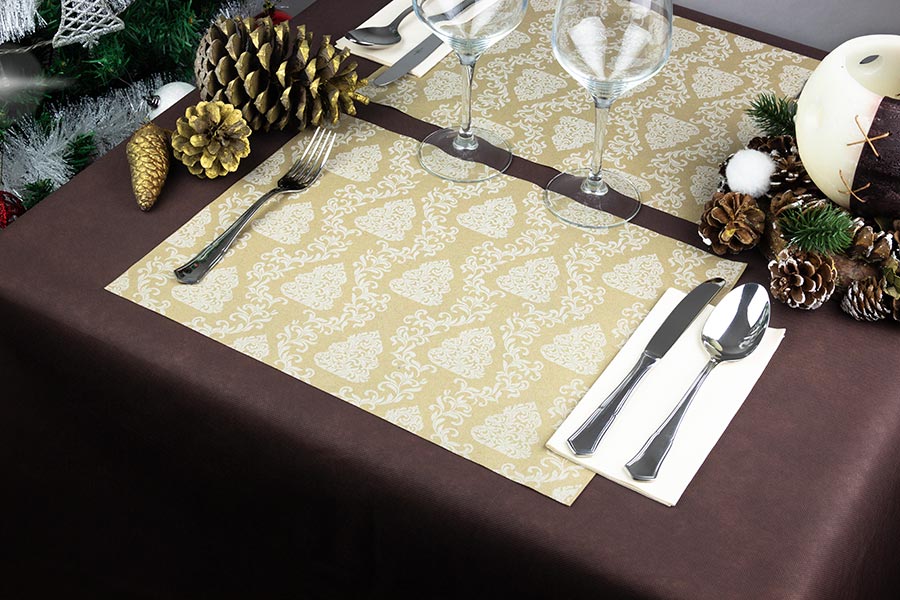 Mantel Air Soft 30x40cm Wood Deco. Nantes Tinta Blanca, 150uds